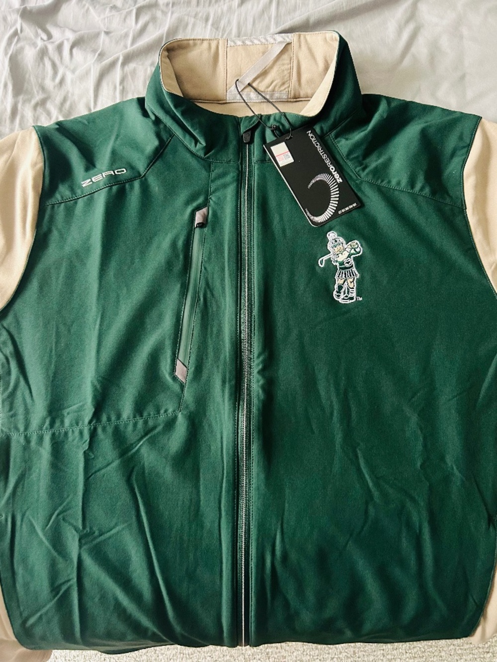 Zero Restriction Z710 Hybrid Full Zip Jacket with Michigan State Sparty Logo